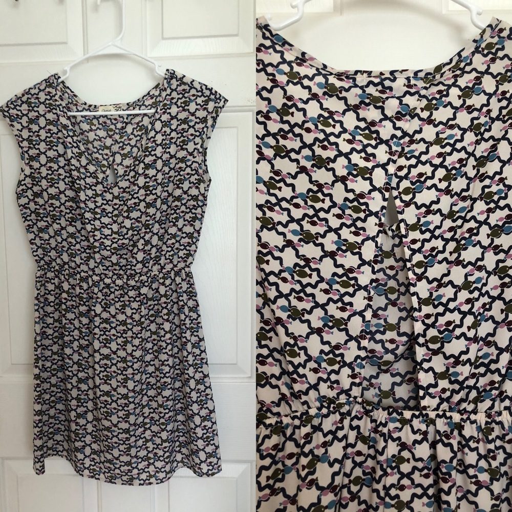Open back printed dress
